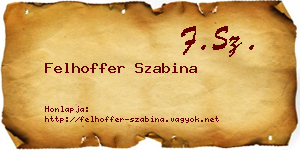 Felhoffer Szabina névjegykártya